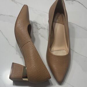 Alex Marie Elegant Brown Textured Heels